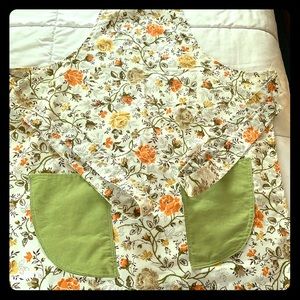 Tie back apron handmade from vintage pillowcase.